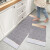 新款防滑防油污厨房地垫 PU皮革可擦洗脚垫几何长条地毯 岩绿 45*75cm