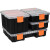 云野 分格物料盒 周转箱 组合式塑料零件盒 螺丝盒工具箱 物料箱  收纳箱盒 整理箱零件柜子 组合式分格收纳零件盒MNT2020-17