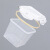达尼胜加厚方形密封罐 透明塑料桶收纳盒带盖手提小水桶打包桶包装桶