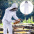 易美丽诺 LCF0658 白色圆帽连体养蜂防护服透气蜂服分体衣服 白色 L