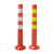 工臣牌 塑料警示柱 道路路障 弹力柱隔离桩反光柱分流柱 PU款45cm 2色可选 5个起购 GY1