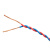 起帆(QIFAN)电线电缆 国标双绞线铜芯2芯电源线花线无护套双芯软线 RVS2*0.5平方红蓝100米
