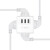 无线魔方USB插座转换器扩展插排床头多功能无线插头电源面板多孔家用不带线多用插线板充电器旅行便携小 无线带开关三位插(M13-1K)