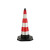 橡胶警示牌路锥反光路障雪糕桶锥形桶隔离墩道路施工安全高速分 高50cm1.8斤
