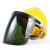 约巢电焊防护罩面罩安全帽式焊工专用防护面罩面具防烤脸护脸全脸焊帽 黑色款+黄色V型ABS透气安全帽