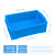 分格收纳盒小号长方形塑料零件盒黄色工具周转箱二格三格四格胶框 蓝色小四号370x240x110mm