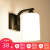施科普（SHIKEPU） 北欧美式壁灯简约现代客厅墙灯卧室客厅书房床头灯过道楼梯灯具 6001-1黑配LED三色灯泡
