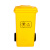 【中间脚踏120L】废弃口罩黄色医疗垃圾桶脚踏有盖医疗医院利器盒废物桶回收箱大号
