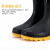 者也 PVC高筒雨靴加厚防滑耐酸碱防雨防汛应急雨靴 黑色 40码 