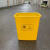 无盖垃圾桶黄色小医疗废物诊所大号厨房用10小容量塑料桶 60L无盖黄1个