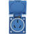 户外防水插座工业防暴雨插座室外明暗装电源面板三孔电源插座IP66 56SO316-1520-6-蓝