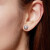 花蜜母亲节【粉亮保证】礼物银蓝Akoya海水珍珠18K金经典耳钉 6.5-7mm
