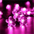 爱维逸新年LED太阳能灯串圣诞花装饰地插灯户外庭院春节布置防水景观灯 12米100灯-粉色 2模式