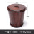祥福 茶水桶孟宗竹制茶渣排水桶配塑料内胆 竹制茶桶 一桶天下（栗色）