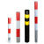 定制镀锌管警示柱钢管警示桩道口标柱反光路口安全防撞路桩铁红白 预埋式76*1000*2mm