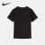 Nike 耐克童装男童短袖T恤夏季儿童T恤纯棉小童婴童男孩上衣 正黑色 120(6)