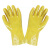 适用佳护浸胶耐油挂手套蓝大口耐用防油蓝帆布手套加厚电焊手套 黄色浸塑手套(3双) XL