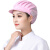 工作帽夏季女透气网帽防尘车间防掉发餐饮厨房厨师帽鸭舌帽 (大红色)半网 1个装