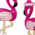 贝奇约翰逊（Betsey Johnson）女士圣诞老人火烈鸟耳钉 Flamingo Stud Earrings 送女友礼物 Pink/Gold