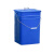 庄太太 铁皮户外垃圾桶 户外方桶带盖手提果皮箱油漆桶【30L方桶带盖-蓝色】ZTT1084