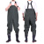 润宏工品下水裤PVC防水(带雨鞋)加厚耐磨背带A16北海系列单位:个