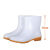 定制食品卫生靴中低高筒白色雨鞋防滑耐油耐酸碱水靴男女厨师劳保胶鞋 短筒 36