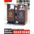 户外垃圾桶不锈钢垃圾分类两分类环保室外小区街道商用大号果皮箱 不锈钢/镀锌板垃圾桶 ZB0019