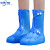 防水雨鞋套防滑硅胶下雨天雨鞋套男女加厚高筒防雨靴套雪批发  B 919蓝色