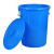 垃圾桶大容量圆桶圆形厨房环卫户外带盖商用大号教室工业厚塑料桶 蓝色50（带盖）+送袋子