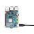 3代B型电源线 Raspberry Pi 3B+/4B Micro USB供电线带开关 3B/3B+白色电源线 船型 1米