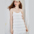 妖精的口袋白色吊带连衣裙女2023夏季新款法式蕾丝气质显瘦蛋糕裙 芝士白色 M