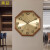 乘益中式客厅挂钟家用木质复古简约时钟个性艺术挂墙装饰钟表餐厅挂表 手动对时