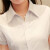 白衬衫女夏短袖职业装韩版修身半袖百搭工装雪纺衬衣ol上衣 S
