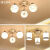 餐厅吊灯客厅灯简约现代LED卧室饭厅水晶灯三头个性创意吸顶灯具 ９瓦白光 柚子灯三头