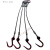 钢丝绳吊装索具多腿吊索一拖四钢丝绳套搬运起吊作业配件行吊工具 六吨四钩2米