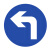 锦安行 JA-P025 反光交通安全标牌（向左转弯）φ60cm 1.5mm厚铝板反光交通标志牌 交通指示牌
