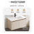 美标适用于卫浴奶油风太空铝浴室柜卫生间洗脸洗手盆柜组合一体式 40CM主柜+智能镜柜