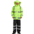 大杨RF733反光雨衣雨裤套装 荧光绿186-190 防汛救援分体双层透气防雨服