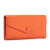 酷奇袋鼠（KUQIDAISHU）钱包女新款多功能手拿包放手机皮夹简约大容量搭扣零钱包 橙色