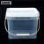 安赛瑞 透明塑料桶 8L 密封打包桶水桶 带盖龙虾桶包装桶 涂料桶油漆桶 有把手方形  25111