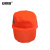 安赛瑞 环卫工作帽 道路清洁环卫工作帽防晒帽 施工反光安全帽劳保帽子 橘红色 28833