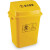 京努 摇盖垃圾桶分类垃圾桶 一个价 20L加厚摇盖 黄色 医疗废物