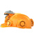 德威狮安全帽风扇夏季工地带降温遮阳太阳能制冷空调内置神器充电的头盔 黄色10000超大双风扇双空调太阳能