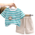 迪士尼品牌婴儿衣服夏季薄款洋气纯棉t恤短袖套装一岁5六7八9个月男宝宝 黑色 90cm