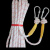 安全绳户外作业绳家用耐磨防护登山家用救援绳钢丝绳防坠落尼龙绳 8毫米钢丝芯军绿20米带双钩