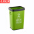 京洲实邦 不锈钢垃圾桶 卫生间压圈加厚无盖分类收纳桶【26L绿色铁皮桶】ZJ-2790