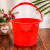 喜蛋小桶调油漆塑料桶摘草莓桶小红桶手提小水桶美术画画洗毛笔桶 中号无盖3升