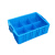 收纳盒分格零件盒带盖小号无格周转箱长方形配件箱盖子物料盒定制 RG.415.六格箱+盖子+蓝色 收纳箱分格
