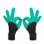 海斯迪克 乳胶发泡手套 防滑劳保尼龙浸胶浸塑涂掌塑胶手套HKsq-484 绿色6双 