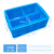 收纳盒分格零件盒带盖小号无格周转箱长方形配件箱盖子物料盒定制 RG.415.六格箱+盖子+蓝色 收纳箱分格